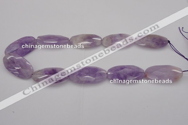 CNA750 15.5 inches 20*40mm faceted oval lavender amethyst beads