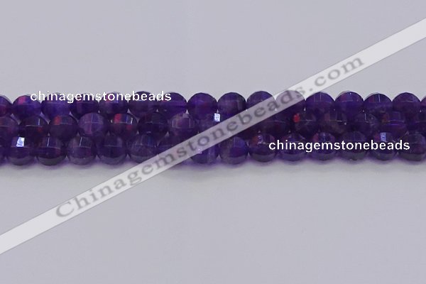 CNA753 15.5 inches 10mm faceted round natural amethyst beads