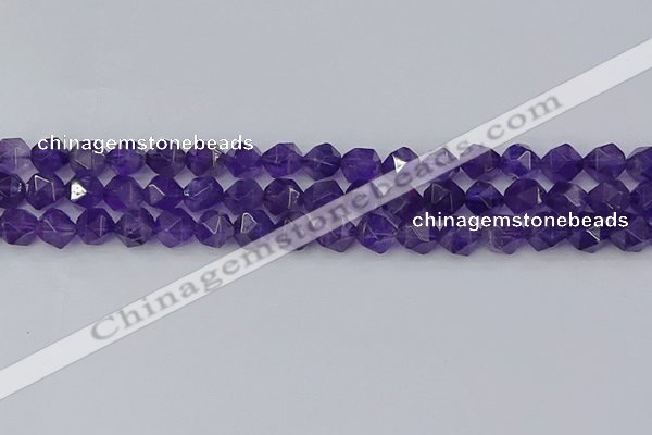 CNA758 15.5 inches 8mm faceted nuggets amethyst beads wholesale