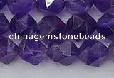 CNA759 15.5 inches 10mm faceted nuggets amethyst beads wholesale