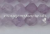 CNA762 15.5 inches 8mm faceted nuggets light lavender amethyst beads