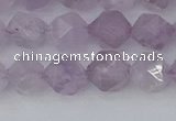 CNA762 15.5 inches 8mm faceted nuggets light lavender amethyst beads