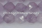 CNA764 15.5 inches 12mm faceted nuggets light lavender amethyst beads