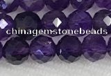 CNA774 15.5 inches 6mm faceted round amethyst gemstone beads