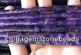 CNA776 15.5 inches 6*7mm - 6*8mm tube natural amethyst beads