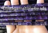 CNA777 15.5 inches 7*7mm - 7*8mm tube natural amethyst beads