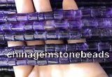 CNA778 15.5 inches 8*8mm - 8*9mm tube natural amethyst beads