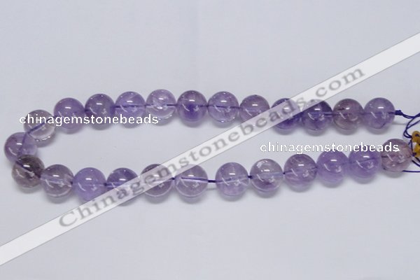 CNA806 15.5 inches 16mm round natural light amethyst beads