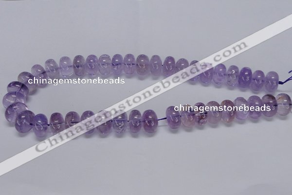 CNA810 15.5 inches 8*12mm rondelle natural light amethyst beads