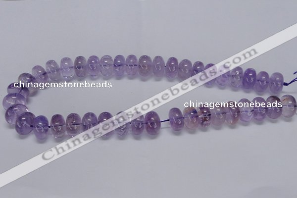 CNA812 15.5 inches 10*16mm rondelle natural light amethyst beads