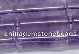 CNA816 15.5 inches 10*30mm tube natural light amethyst beads