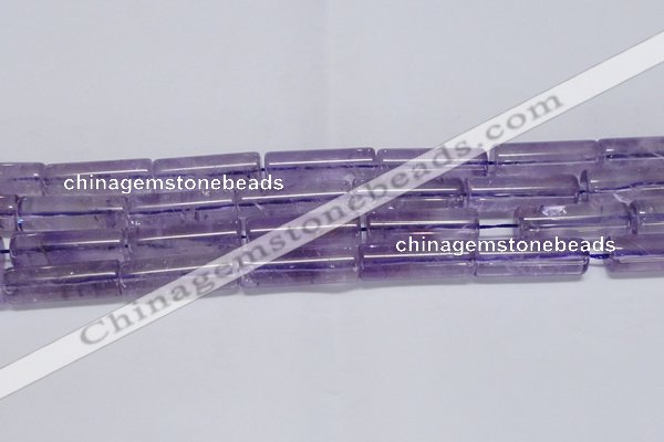 CNA816 15.5 inches 10*30mm tube natural light amethyst beads