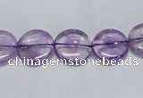 CNA820 15.5 inches 10mm flat round natural light amethyst beads