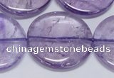 CNA828 15.5 inches 35mm flat round natural light amethyst beads