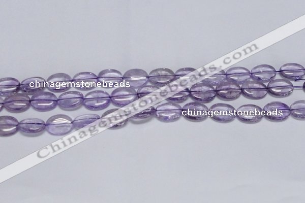 CNA830 15.5 inches 10*14mm oval natural light amethyst beads