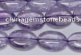 CNA831 15.5 inches 12*16mm oval natural light amethyst beads