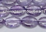 CNA832 15.5 inches 13*18mm oval natural light amethyst beads