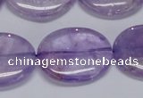 CNA836 15.5 inches 25*30mm oval natural light amethyst beads