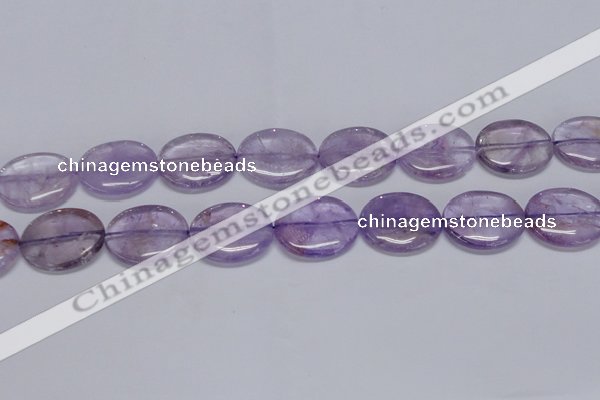 CNA836 15.5 inches 25*30mm oval natural light amethyst beads