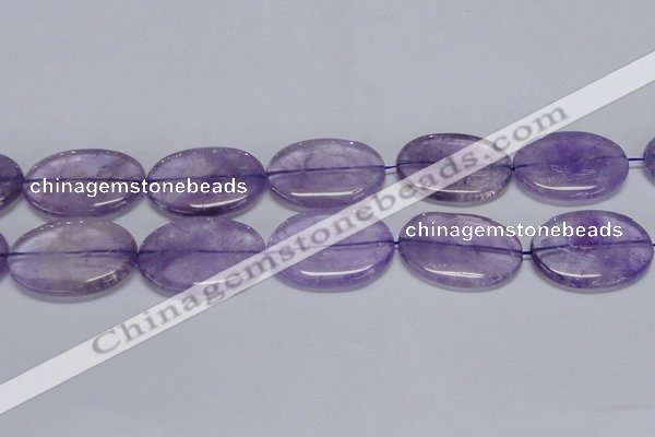 CNA838 15.5 inches 30*40mm oval natural light amethyst beads