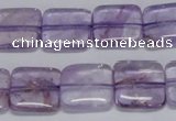 CNA840 15.5 inches 10mm square natural light amethyst beads