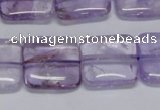 CNA843 15.5 inches 16mm square natural light amethyst beads