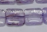 CNA844 15.5 inches 18mm square natural light amethyst beads