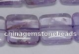 CNA845 15.5 inches 20mm square natural light amethyst beads