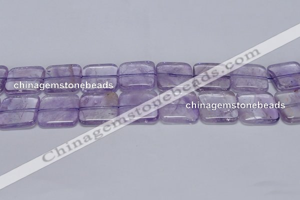 CNA846 15.5 inches 25mm square natural light amethyst beads