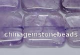 CNA847 15.5 inches 30mm square natural light amethyst beads