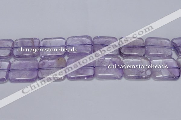 CNA848 15.5 inches 35mm square natural light amethyst beads