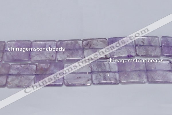 CNA849 15.5 inches 40mm square natural light amethyst beads