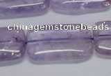 CNA854 15.5 inches 18*25mm rectangle natural light amethyst beads