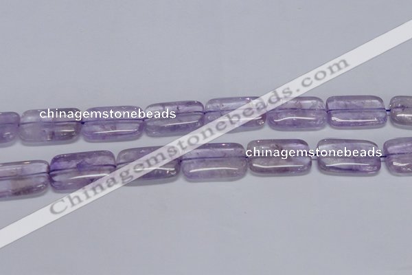 CNA854 15.5 inches 18*25mm rectangle natural light amethyst beads