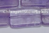 CNA856 15.5 inches 25*35mm rectangle natural light amethyst beads