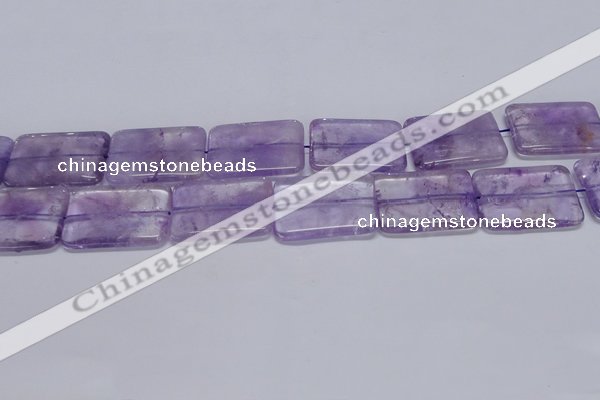 CNA856 15.5 inches 25*35mm rectangle natural light amethyst beads