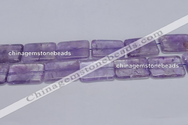 CNA857 15.5 inches 30*40mm rectangle natural light amethyst beads