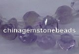 CNA900 Top drilled 7*7mm faceted teardrop amethyst gemstone beads