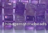 CNA902 15.5 inches 11*15*15mm faceted triangle natural amethyst beads