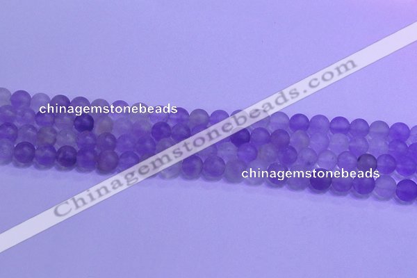 CNA911 15.5 inches 6mm round matte amethyst gemstone beads