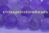 CNA913 15.5 inches 10mm round matte amethyst gemstone beads