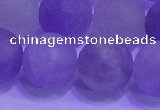 CNA916 15.5 inches 16mm round matte amethyst gemstone beads