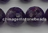 CNA919 15.5 inches 18mm faceted round natural amethyst beads