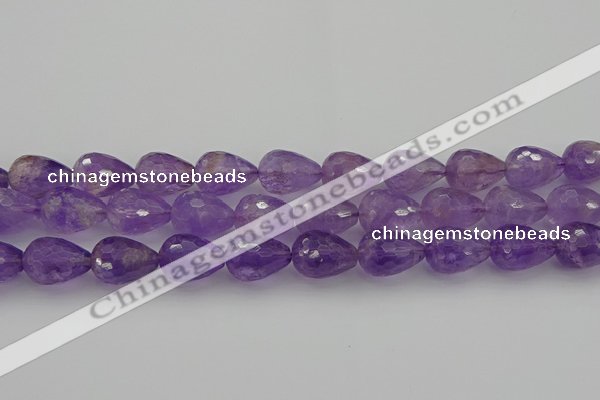 CNA922 15.5 inches 15*20mm faceted teardrop natural amethyst beads