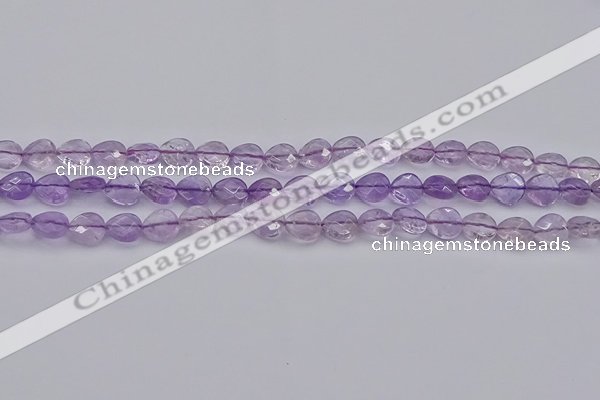 CNA924 15.5 inches 10*10mm faceted flat teardrop natural amethyst beads