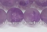 CNA965 15.5 inches 10mm faceted round natural lavender amethyst beads