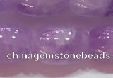 CNA976 15.5 inches 10*14mm drum natural lavender amethyst beads
