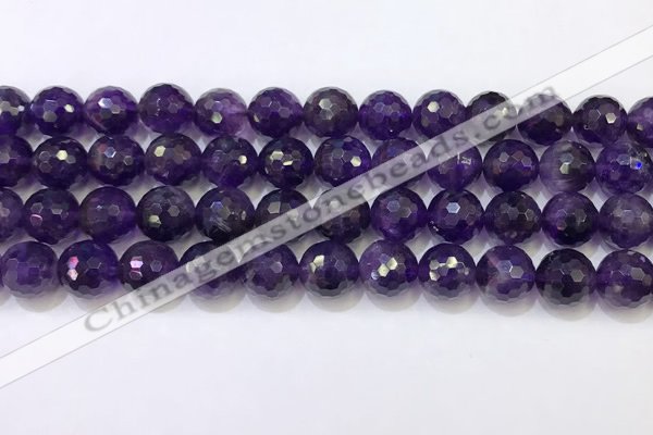 CNA993 15.5 inches 10mmm faceted round amethyst beads wholesale