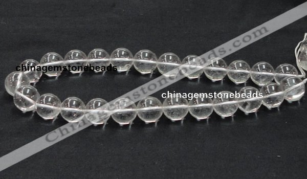 CNC06 15.5 inches 16mm round grade AB natural white crystal beads