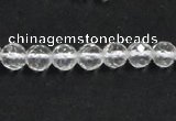 CNC07 15.5 inches 6mm faceted round grade AB natural white crystal beads